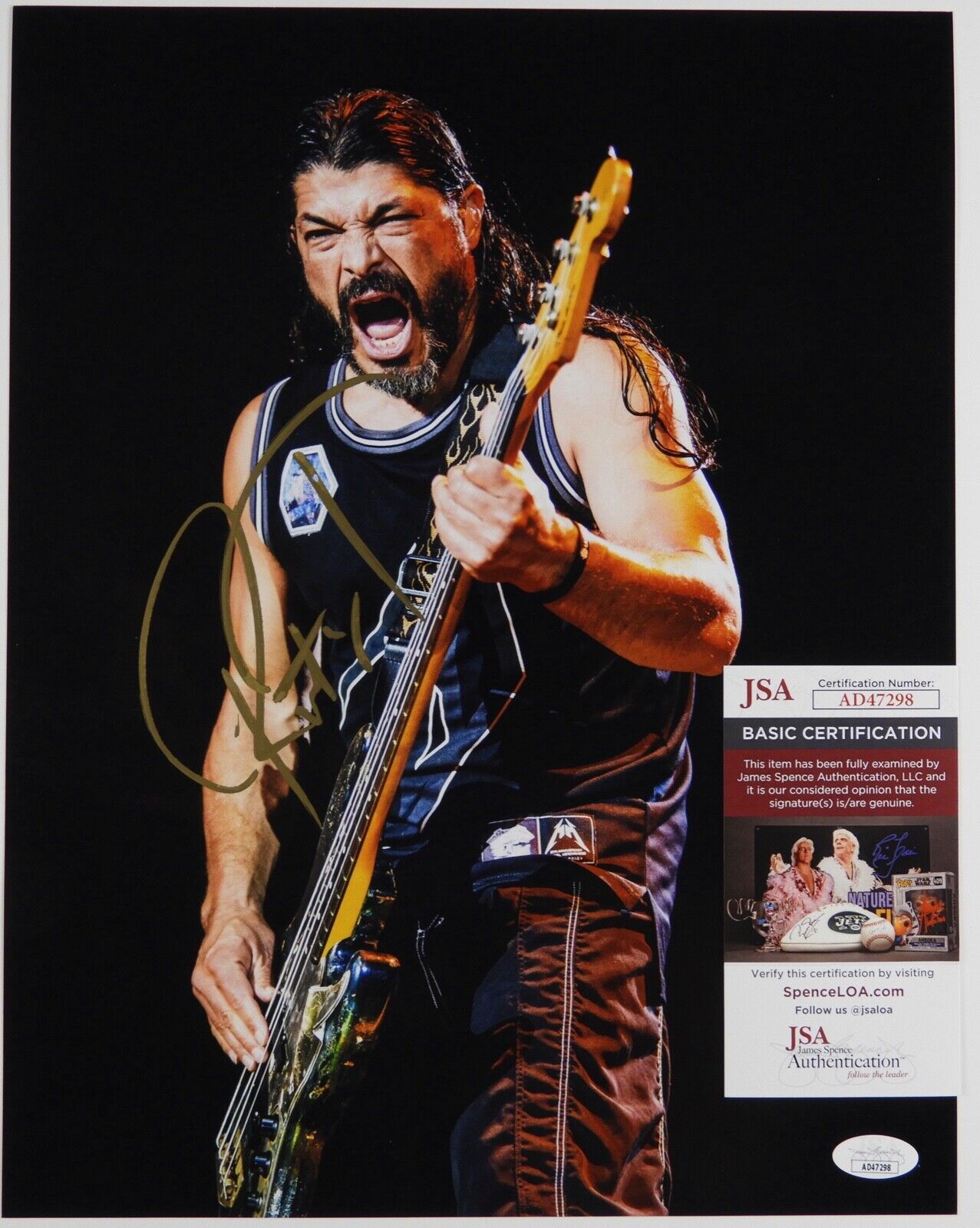 Robert Trujillo JSA Signed Autograph Photo 11 x 14 Metallica