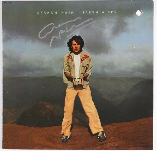 Graham Nash JSA Signed Autograph Album Record Vinyl Earth & Sky