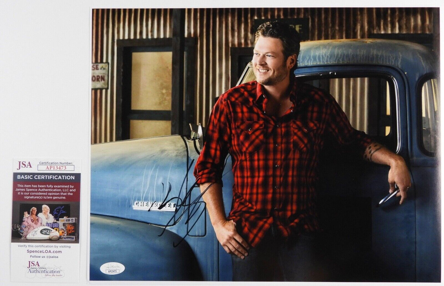 Blake Shelton JSA Autograph Signed 11 x 14 photo