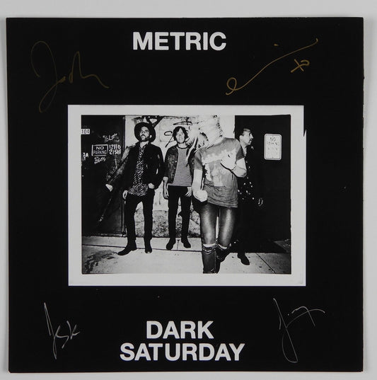 Metric Dark Sunday Full Band Signed JSA Signed Autograph 45 Flex Record Vinyl