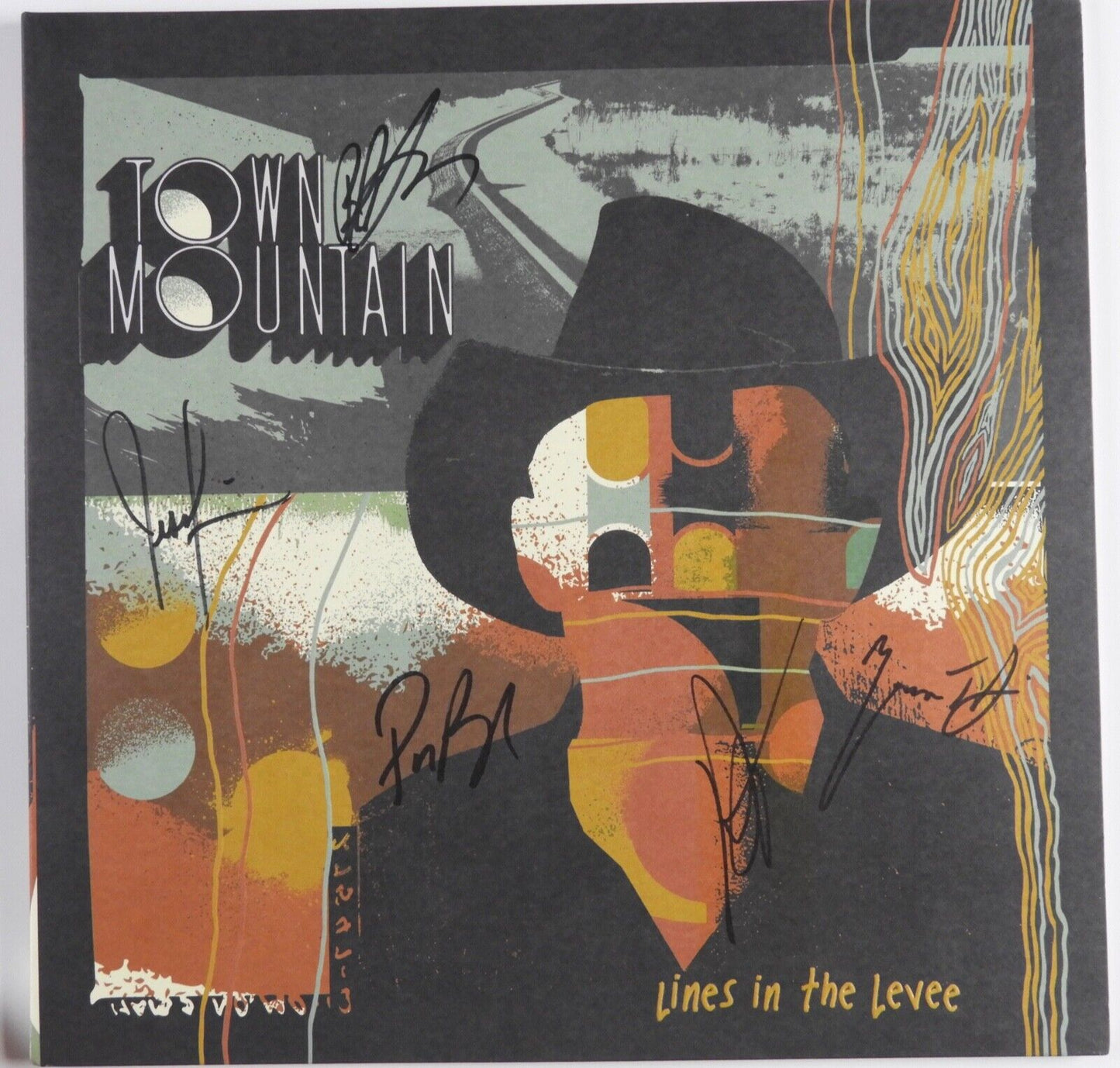 Town Mountain JSA Signed Autograph Album Vinyl Record Lines In The Levee
