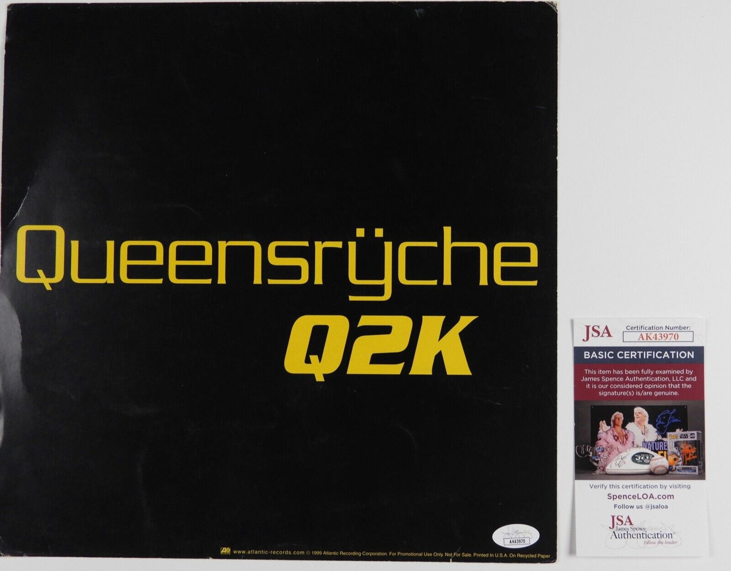 Queensryche JSA Signed Autograph Album Record Album Flat 12" x 12"