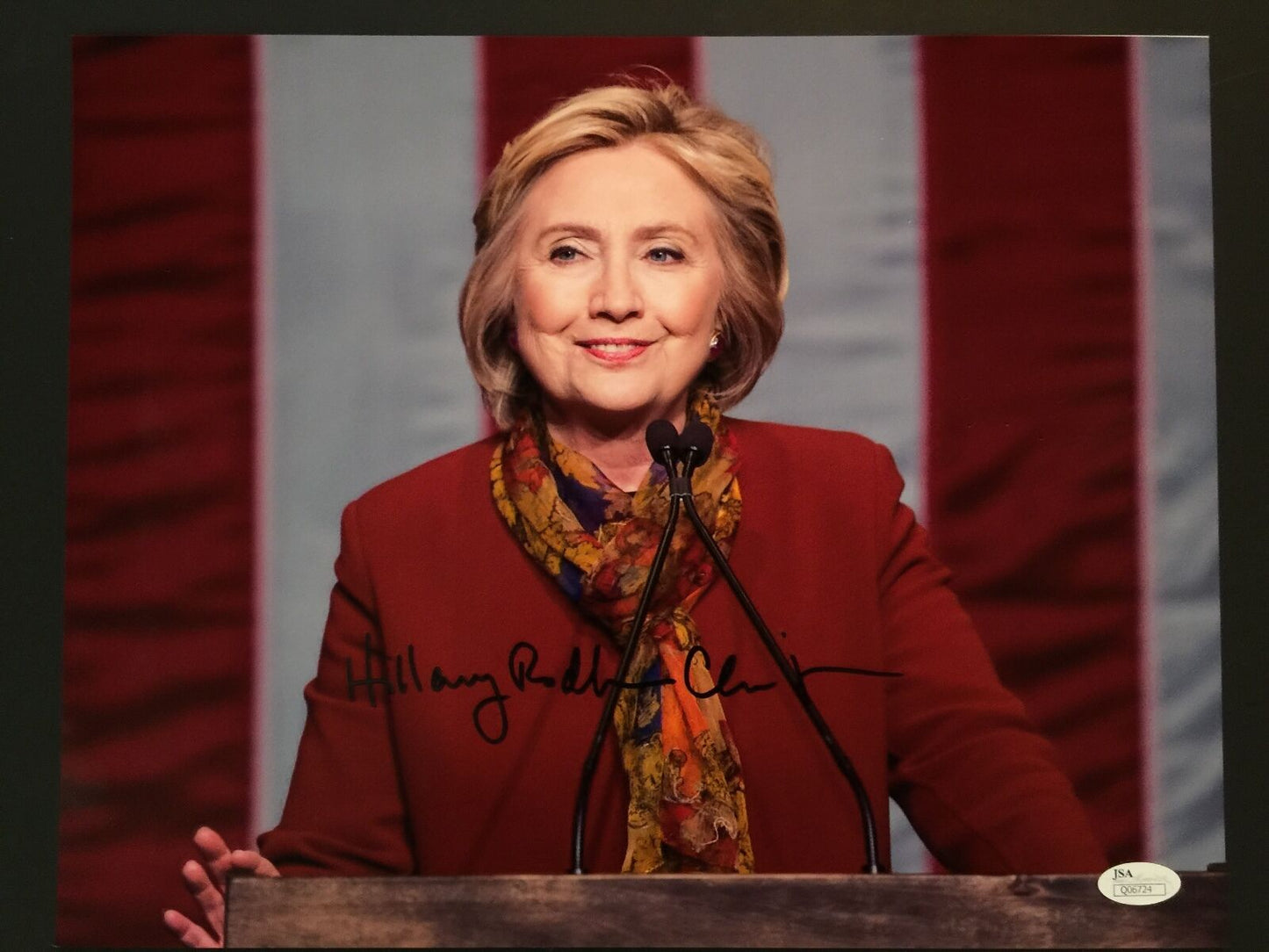 Hillary Rodham Clinton Autograph Signed Photo JSA COA 11 x14 Full Name