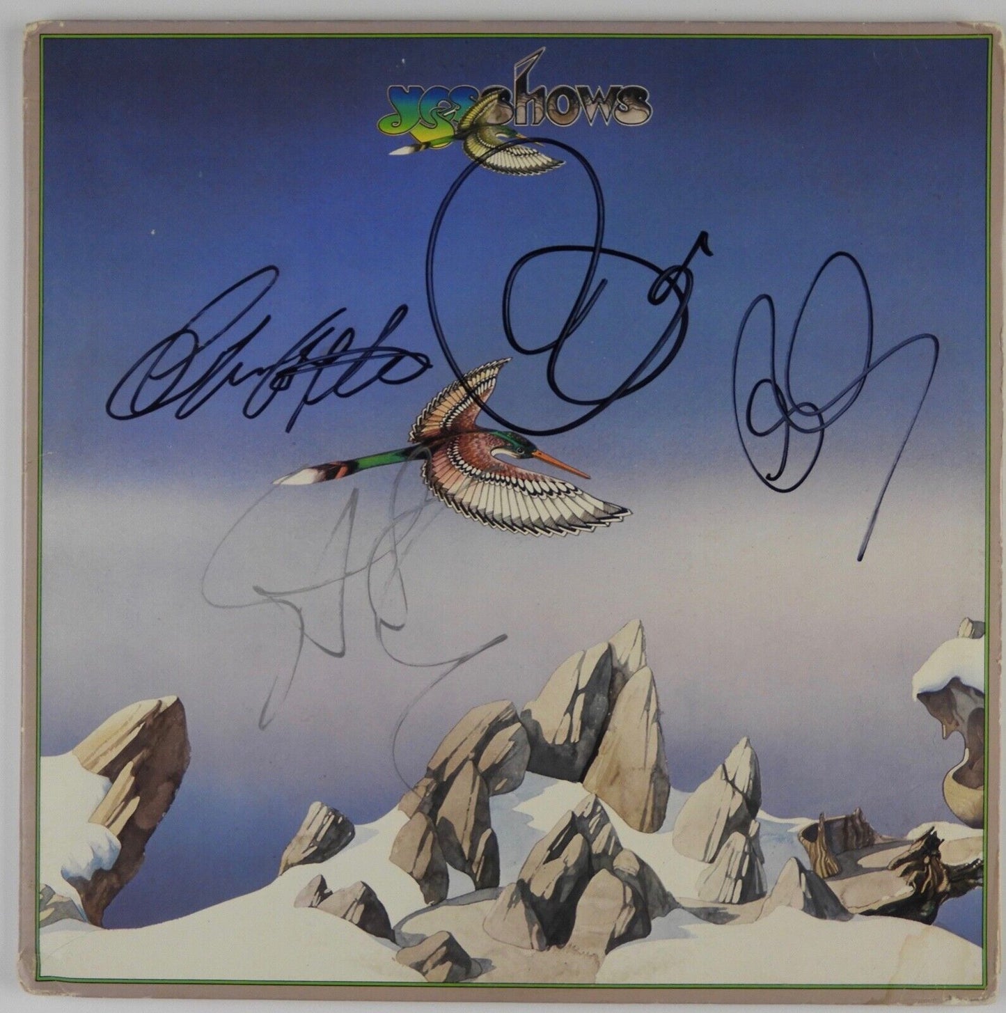 YES JSA Signed Autograph Album Record Vinyl Jon Anderson Steve Howe Shows