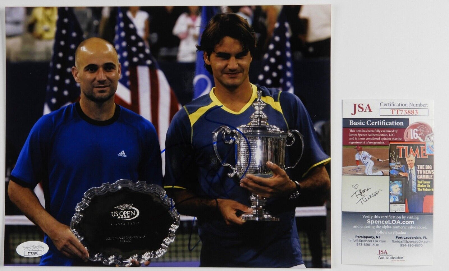 Roger Federer JSA Signed Autograph 8 x 10 Photo Tennis Star