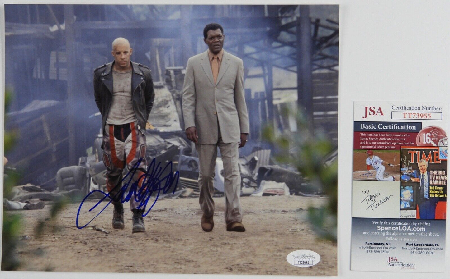 Samuel L. Jackson JSA Signed Autograph Photo 8 x 10 XXX Vin Diesel