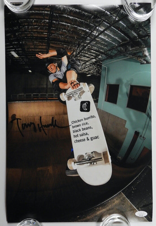 Tony Hawk Signed Autograph 12 x 18 JSA COA skateboard legend