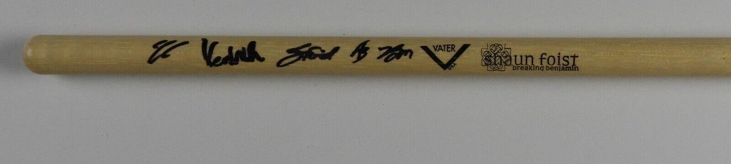 Breaking Benjamin Fully JSA Autograph Signed Drumstick Drum Stick