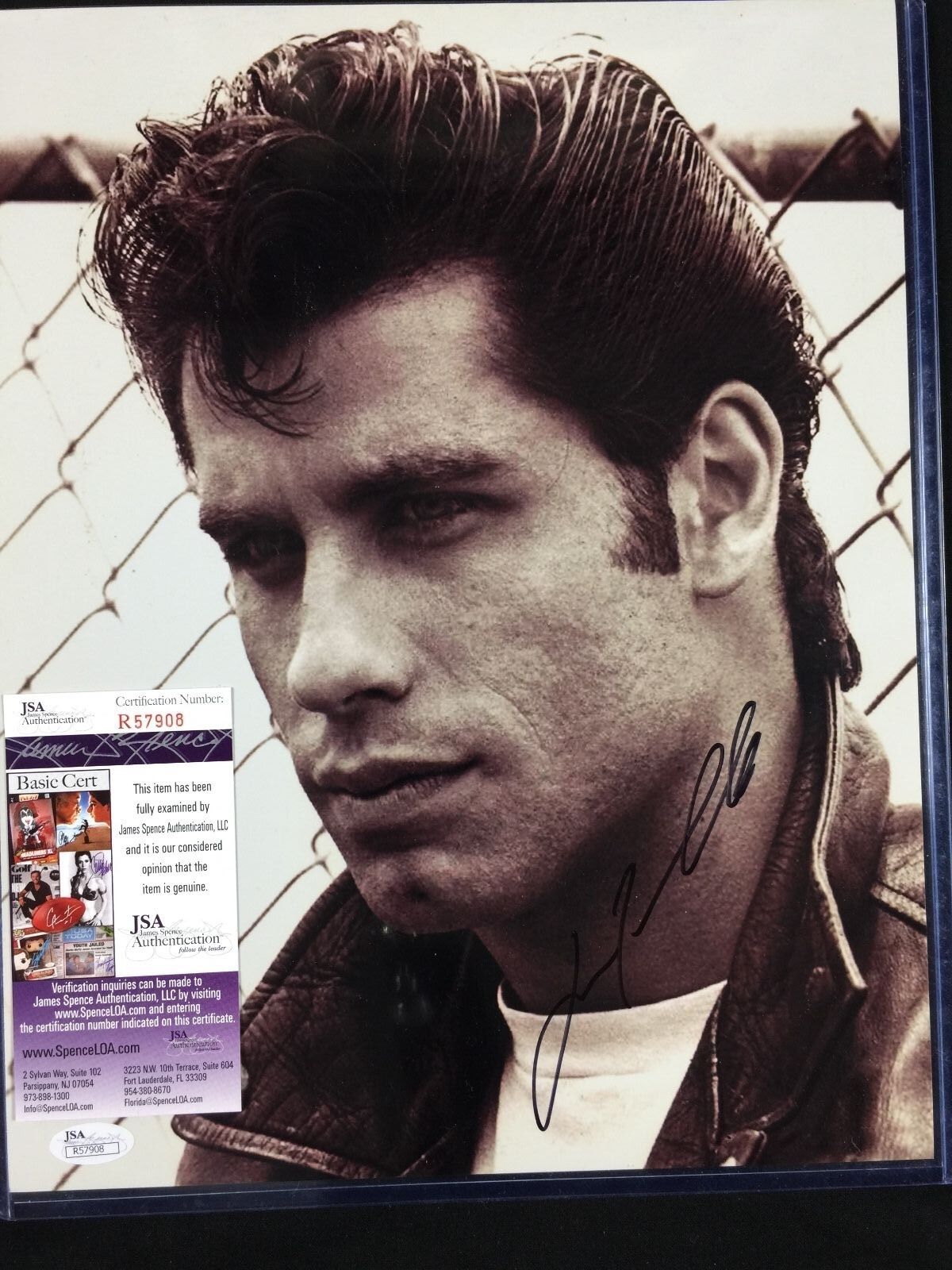 John Travolta Grease Autograph Signed Photo JSA 11x14