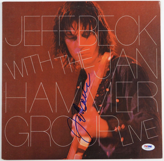 Jeff Beck PSA Signed Autograph Album Vinyl With The Jan Hammer Group Live