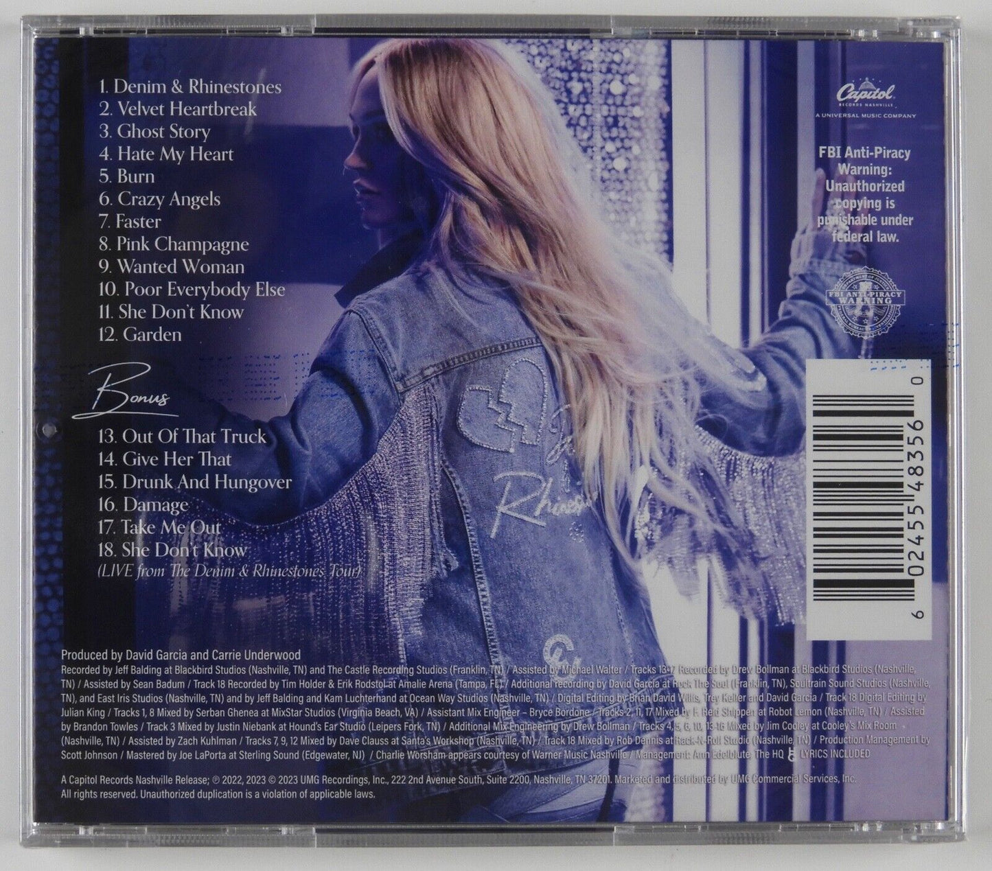 Carrie Underwood JSA signed autograph CD Booklet Denim & Rhinestones