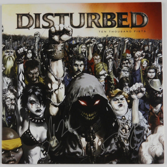 Disturbed Fully JSA Signed Autograph Vinyl Album Record Ten Thousand Fists