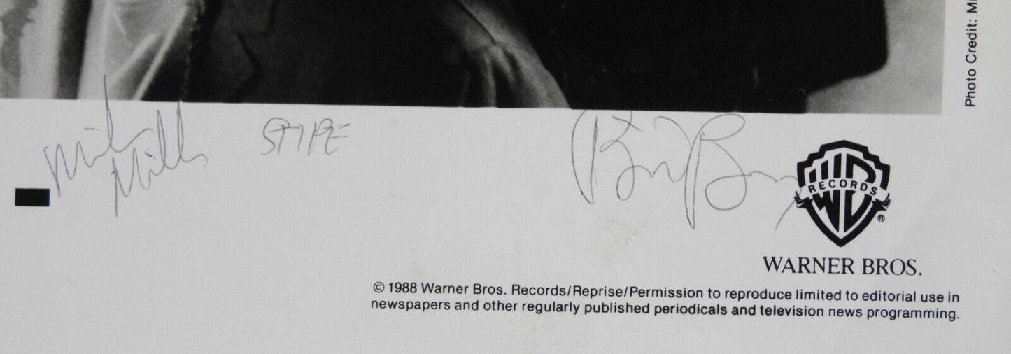REM Autograph JSA Signed Promo Photo Michael Stipe Mike Mills Billy R.E.M.