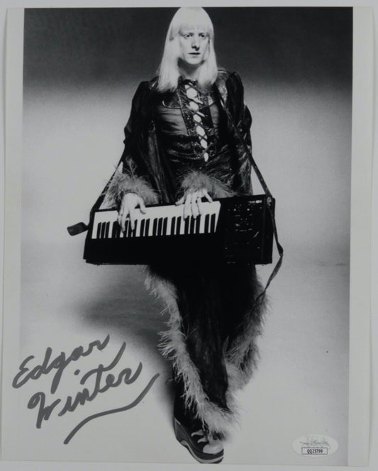 Edgar Winter JSA Signed Autograph Photo 8 x 10