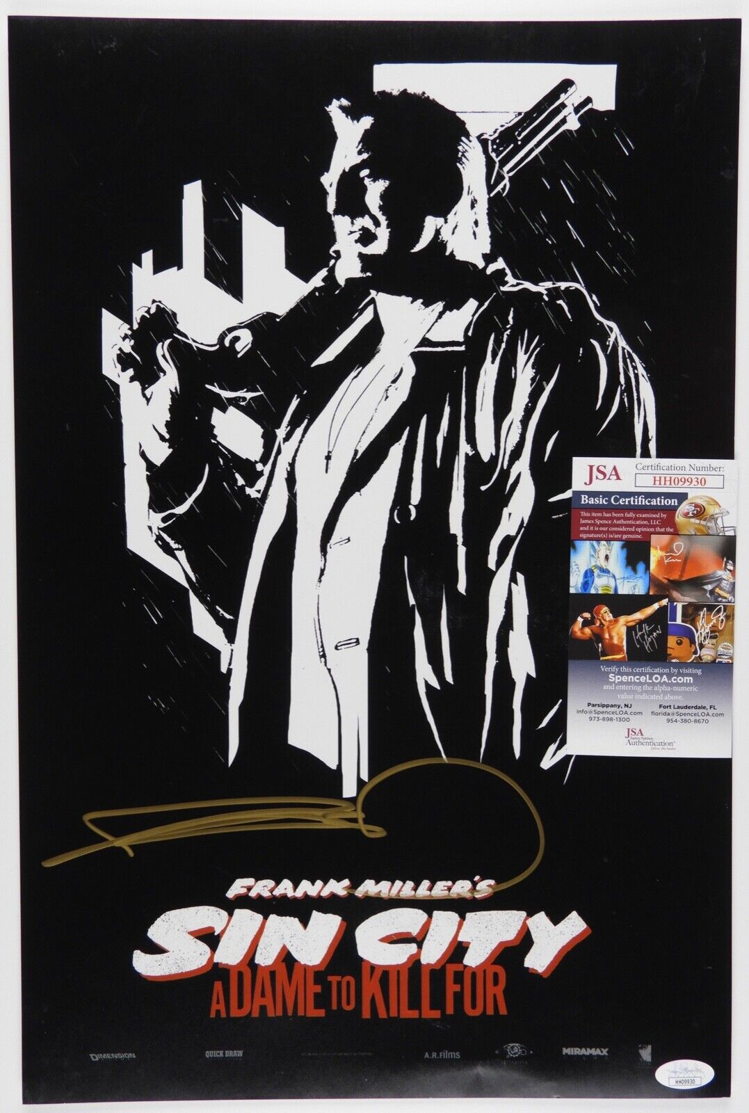 Frank Miller JSA signed autograph 12 x 18 Photo Sin City