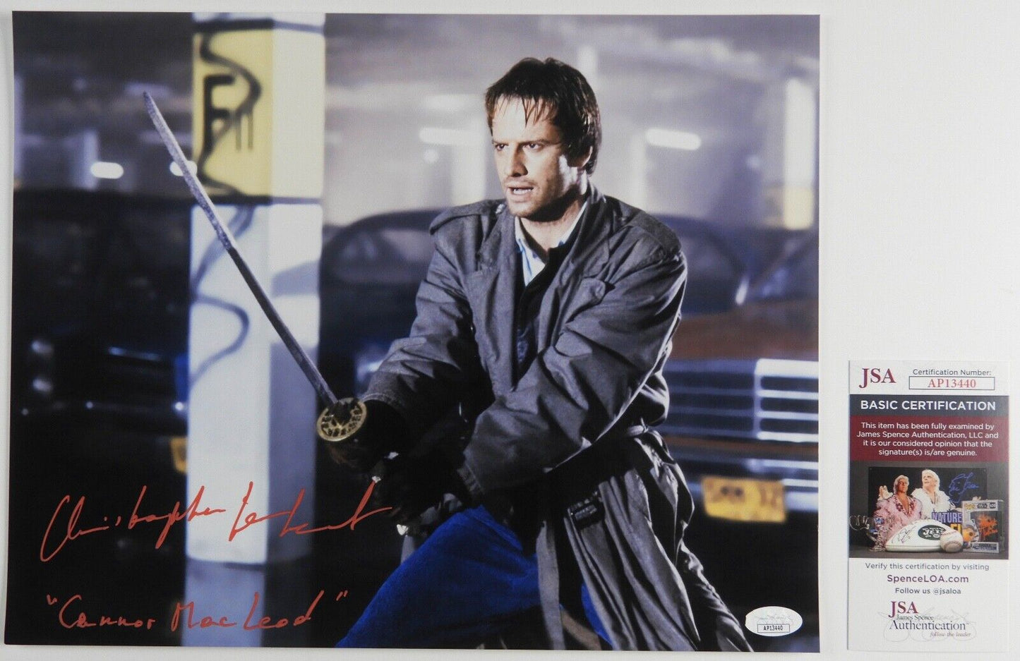 Christopher Lambert Highlander Autograph Signed Photo JSA 11x14