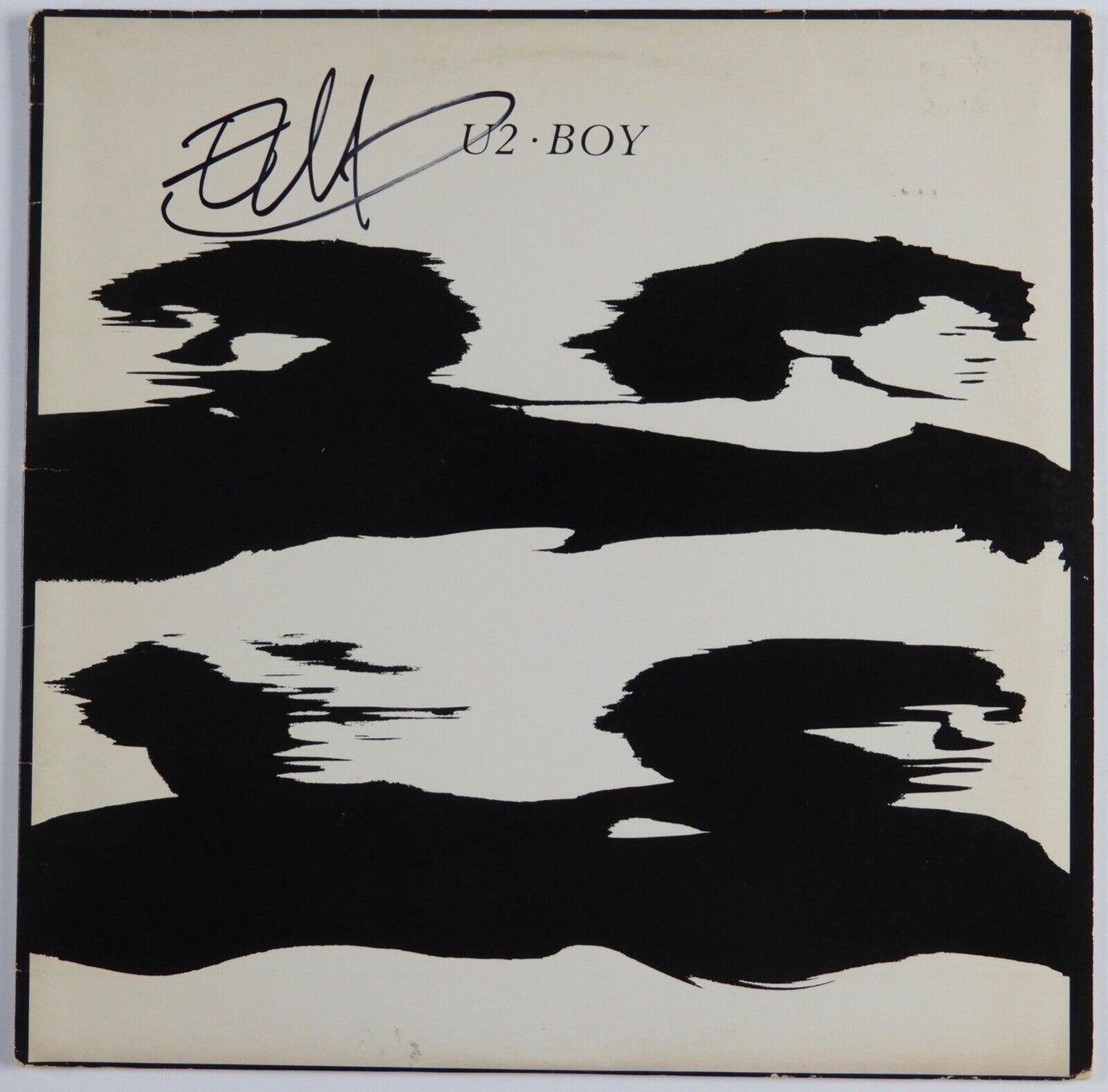 U2 JSA Edge Signed Autograph Album Vinyl Record LP Boy