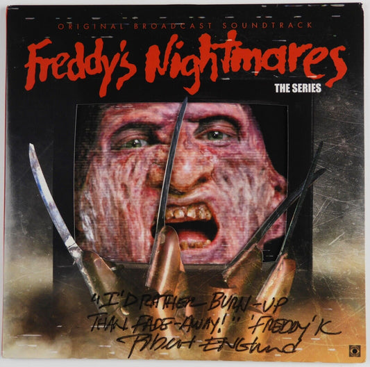 Freddy Krueger Robert Englund Signed Autograph Soundtrack Album Vinyl Nightmare