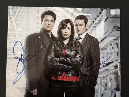 Torchwood Cast 11x14 Autograph Signed Photo JSA John Barrowman Eve Myles Garath