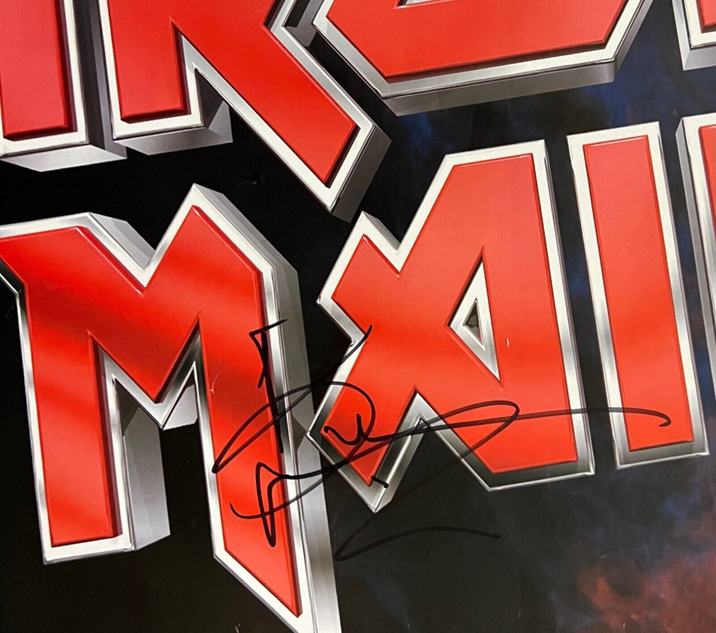 Iron Maiden Fully JSA Signed Autograph Poster Give Me Ed 03 Tour 6 SIGS!