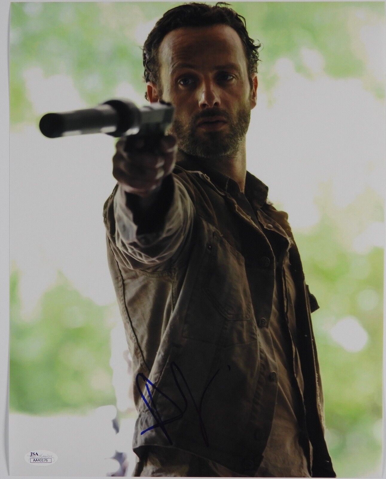 Andrew Lincoln The Walking Dead Autograph JSA 11 x 14 Signed Photo Rick