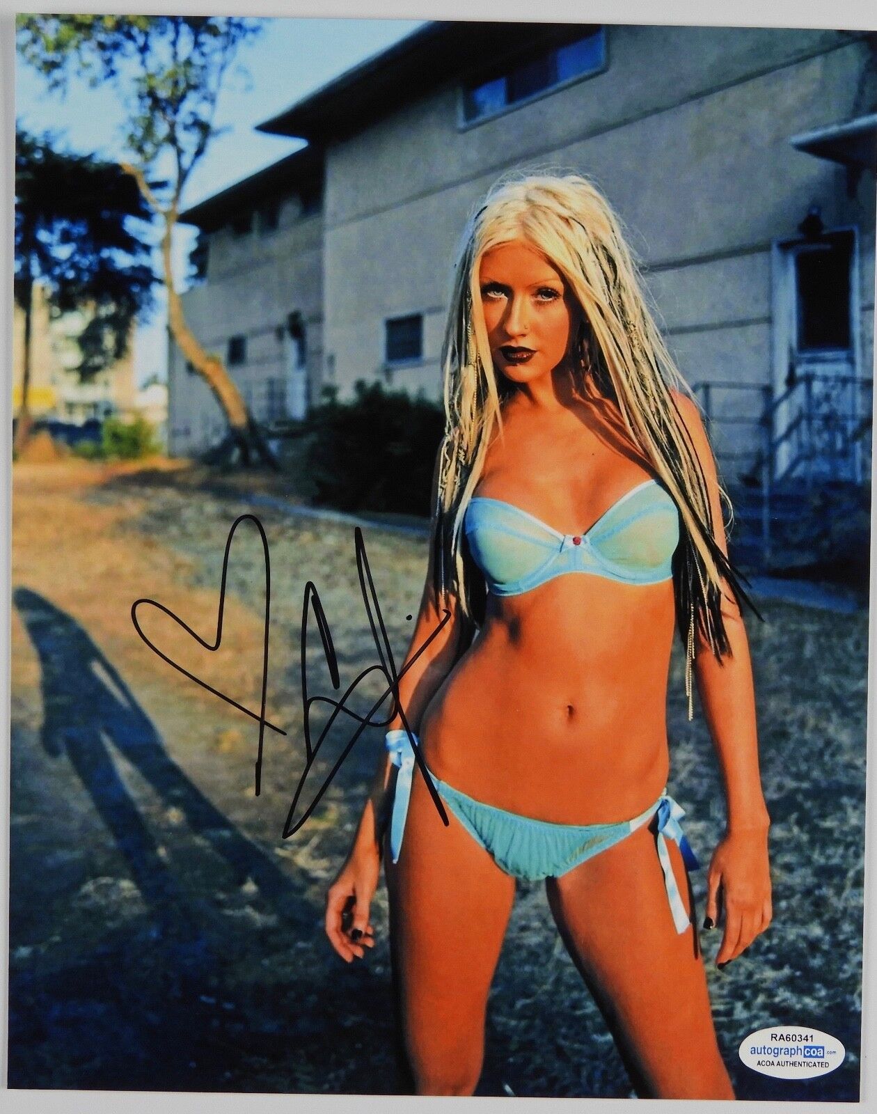 Christina Aguilera Signed Autograph JSA 8 x 10 photo ACOA