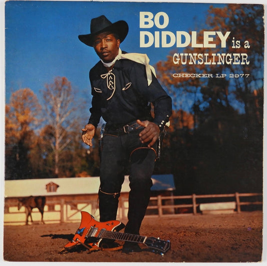 Bo Diddley Signed Autograph Album LP JSA Record Gunslinger Maroon Label Original