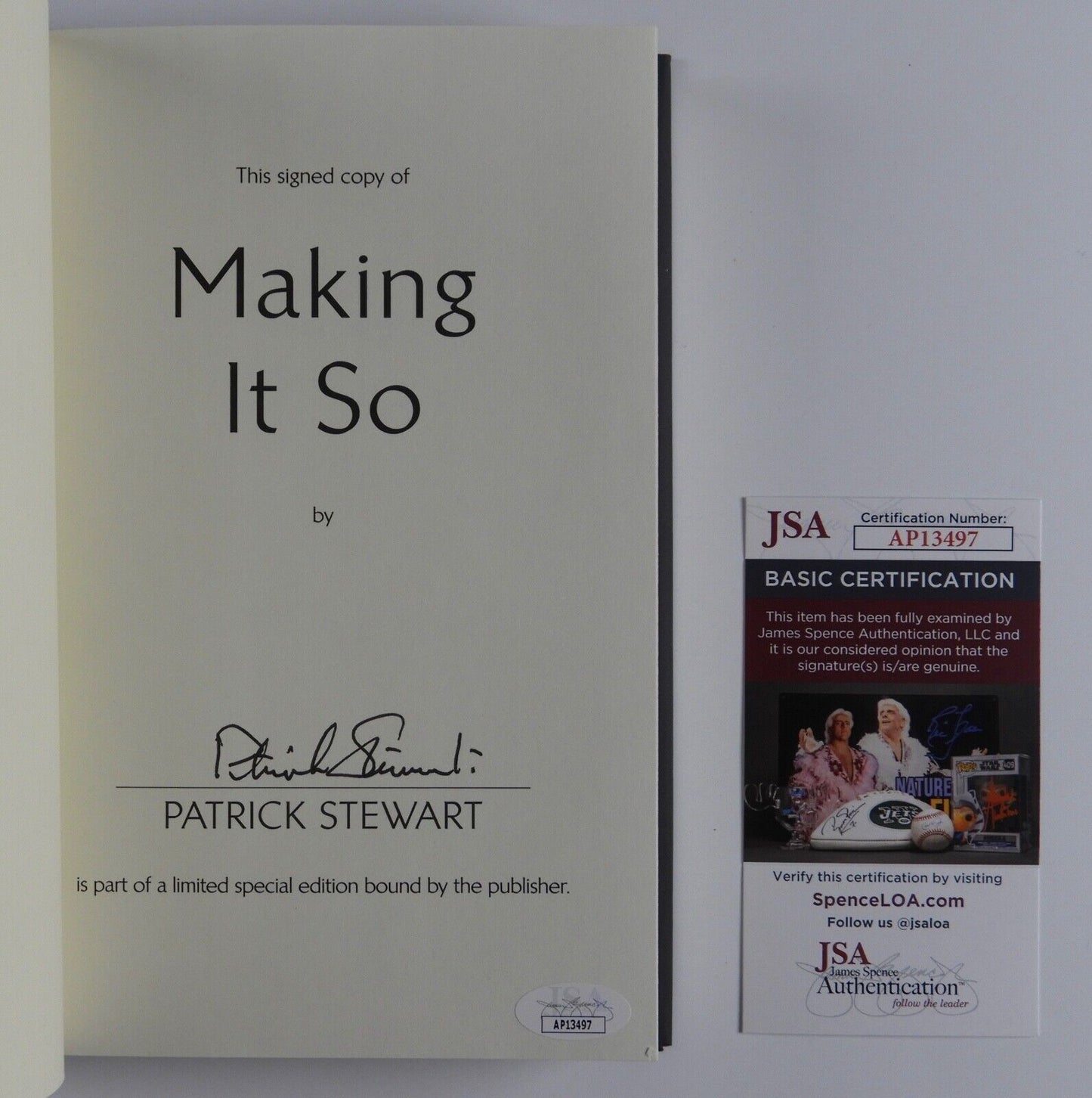 Patrick Stewart JSA Autograph Signed Book Making It So