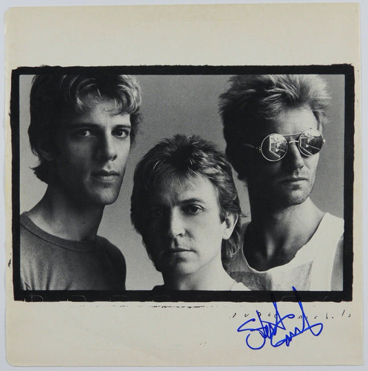 Stewart Copeland JSA Signed Autograph Album Insert The Police