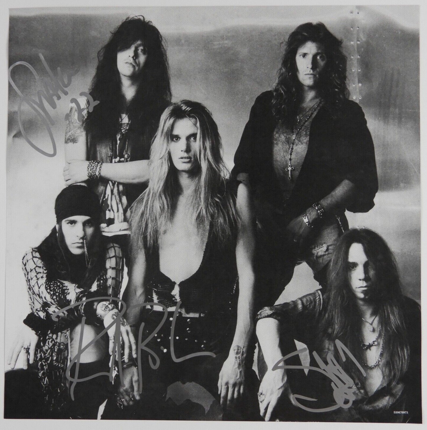 Skid Row JSA Signed Autograph Album Sleeve Only