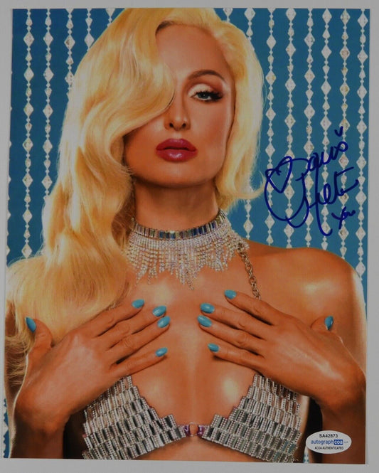 Paris Hilton Signed Autograph Photo 8 x 10 ACOA