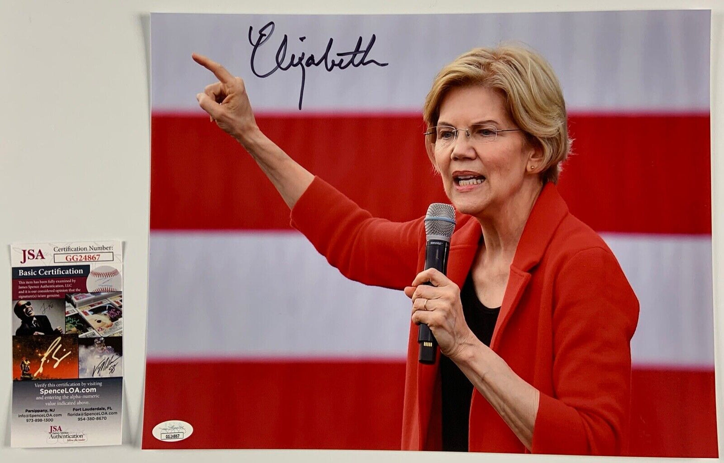 Elizabeth Warren JSA Autograph Signed Photo COA 11 x14 Senator President