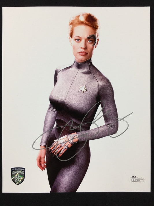 Jeri Ryan 7 of 9 Signed Autogragh JSA COA 8 x 10 photo Star Trek Voyager