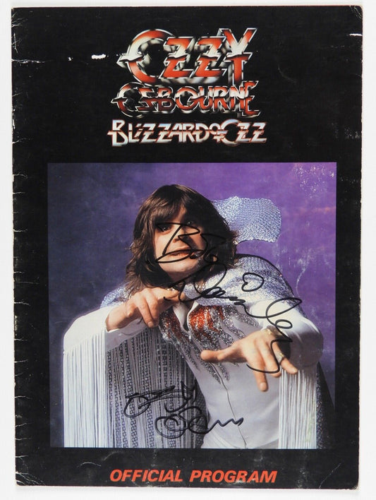 Ozzy Osbourne Autograph Signed Bob Daisley Blizzard Of Ozz Tour Book program