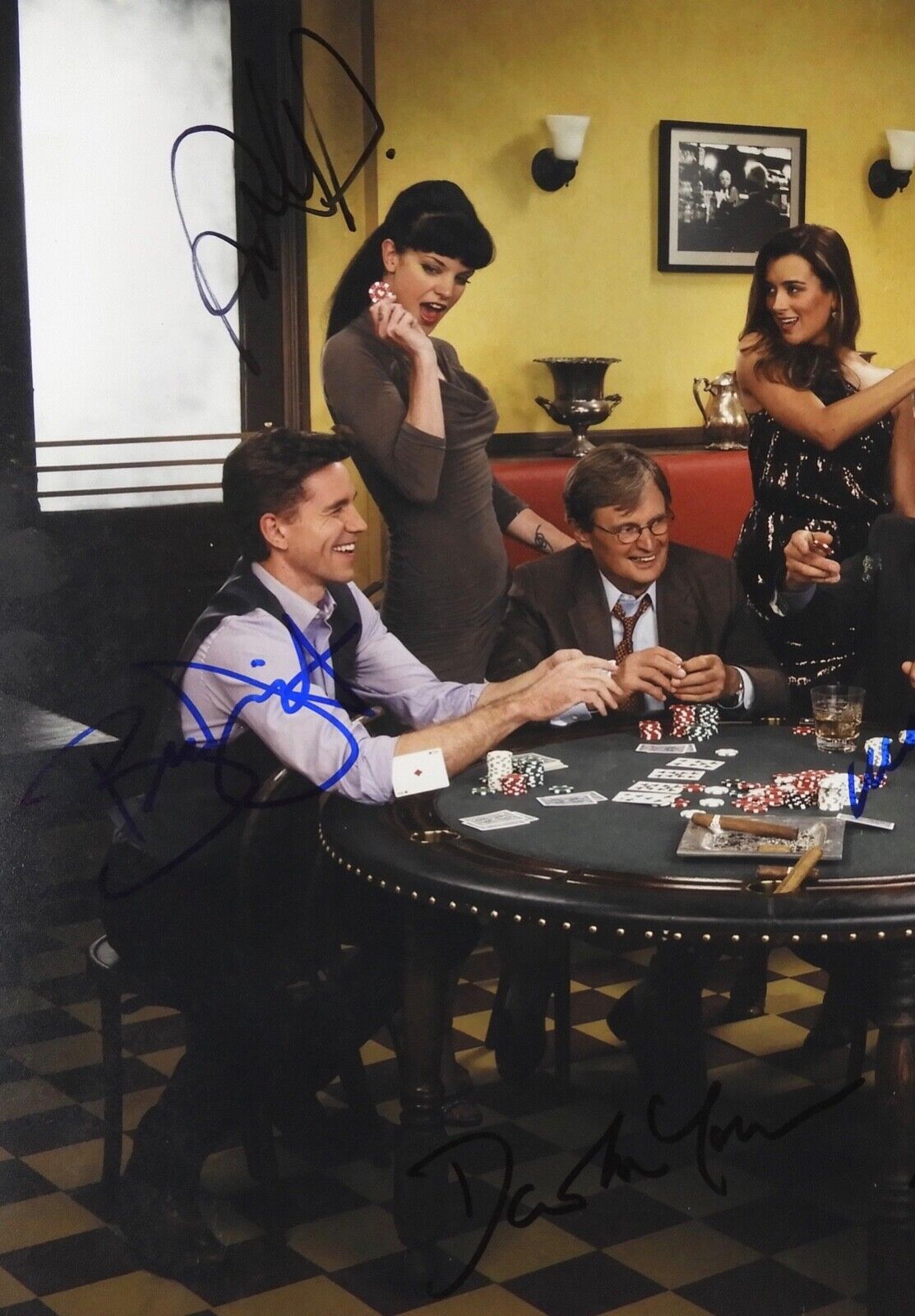 N.C.I.S JSA Cast 7 signatures signed autograph 11x14 photo NCIS
