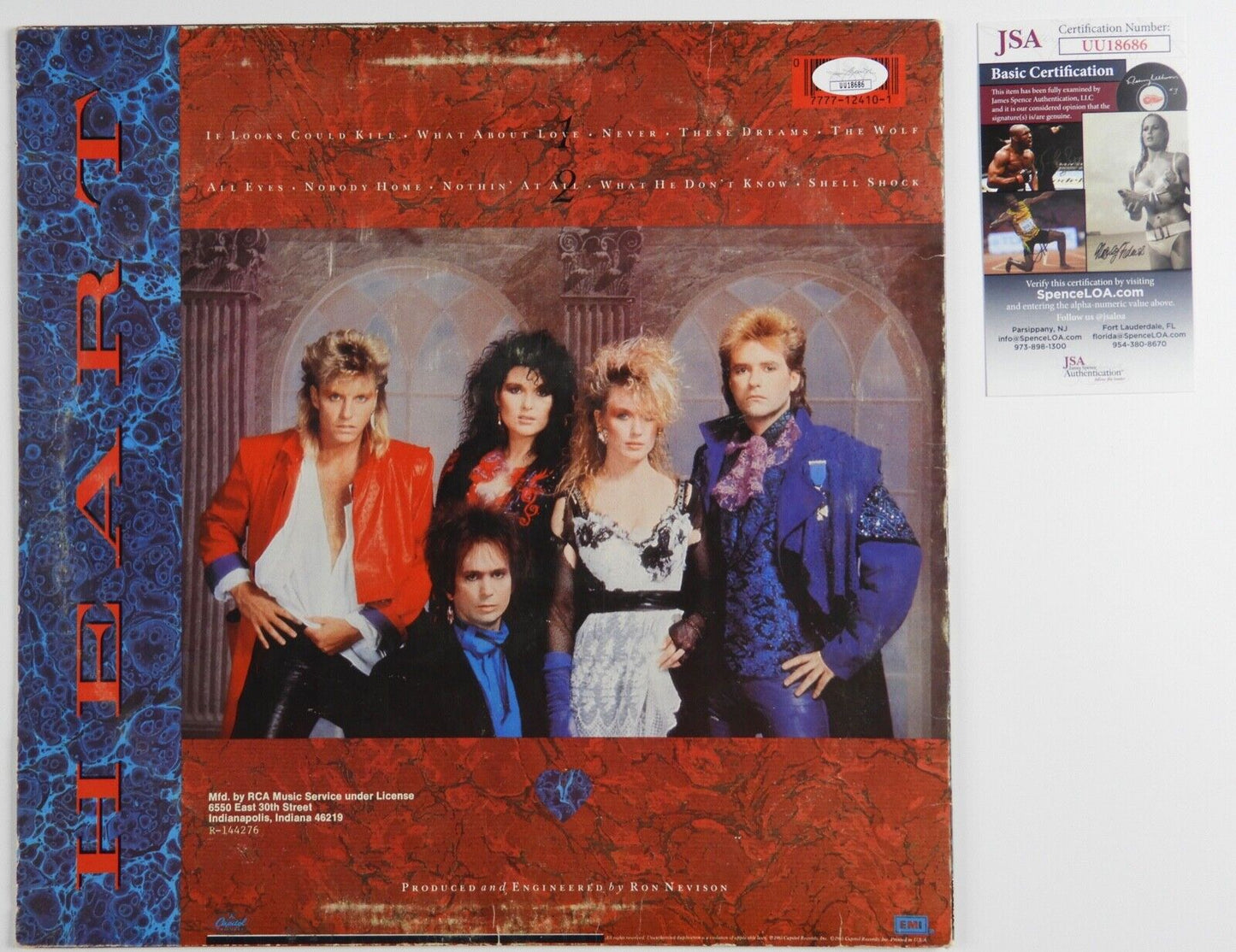 Heart Nancy Wilson JSA Signed Autograph Record Album Vinyl Howard Leese