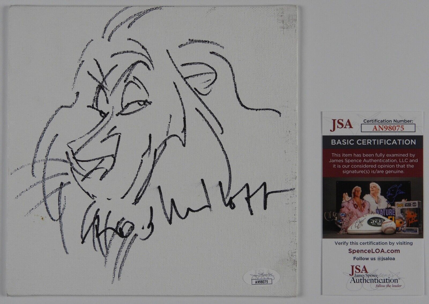 Rob Minkoff The Lion King JSA Signed Autograph Sketch on canvas board