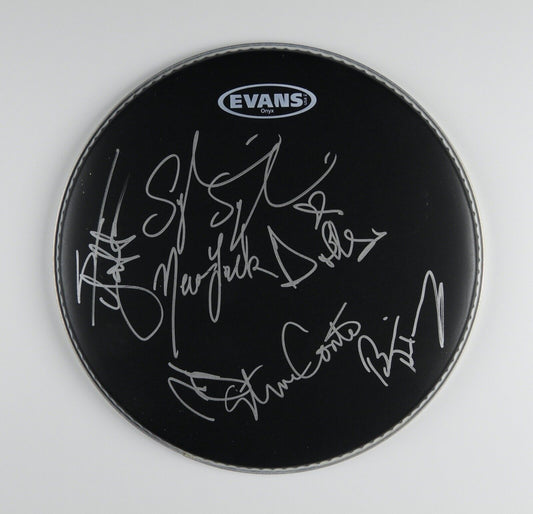 New York Dolls Signed Autograph 12" Drum Head REAL Epperson Sylvain Sylvain