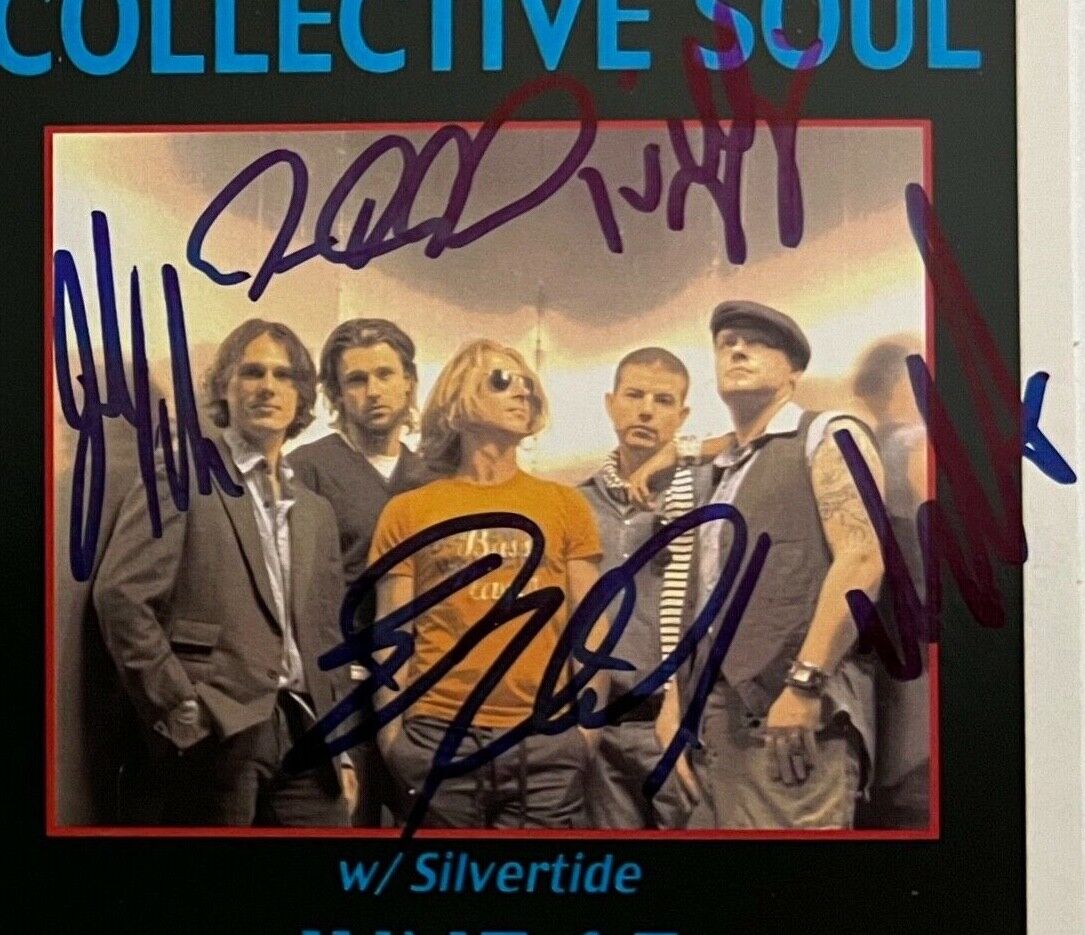 Collective Soul JSA Signed Autograph 5 1/2 x 4 1/2 Card