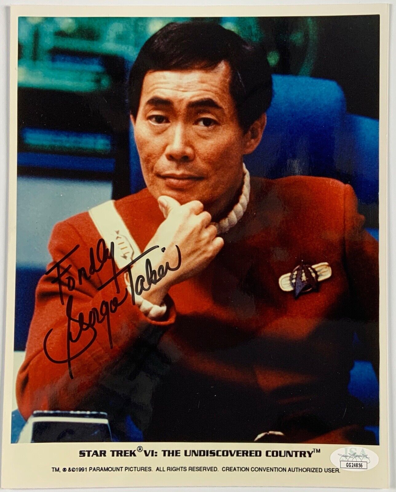 George Takei Star Trek JSA Autograph Signed Photo 8 x 10 Sulu