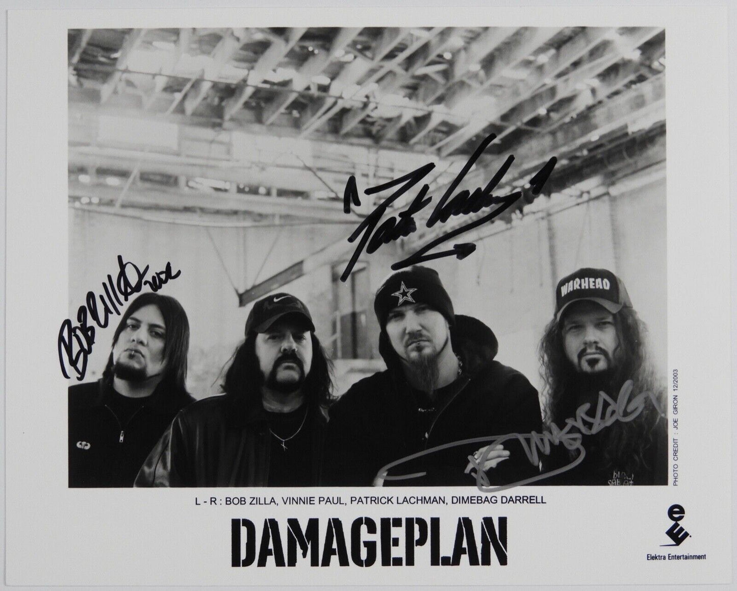 Damageplan Signed JSA Autograph 8 x 10 photo Dimebag Darrell +