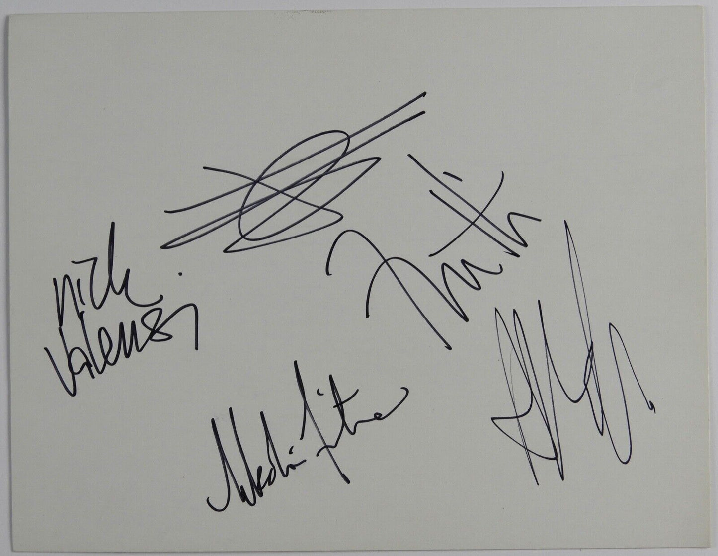 The Strokes JSA Signed Autograph 8 1/2 x 11 Signed Card Julian Casablancas