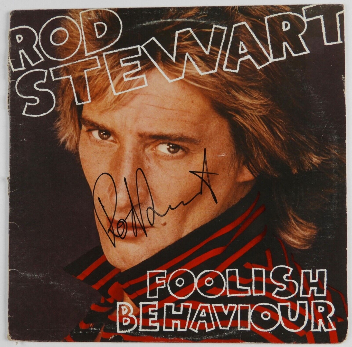 Rod Stewart JSA Signed Autograph Album Vinyl Record Foolish Behavior