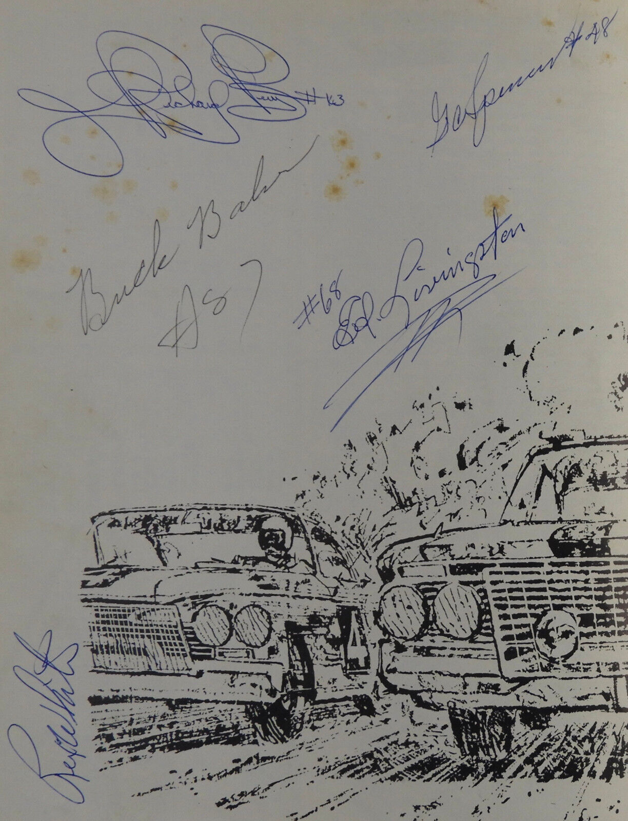 Fireball Roberts JSA Autograph Signed 18+ Drivers Darlington NASCAR 1961 Program