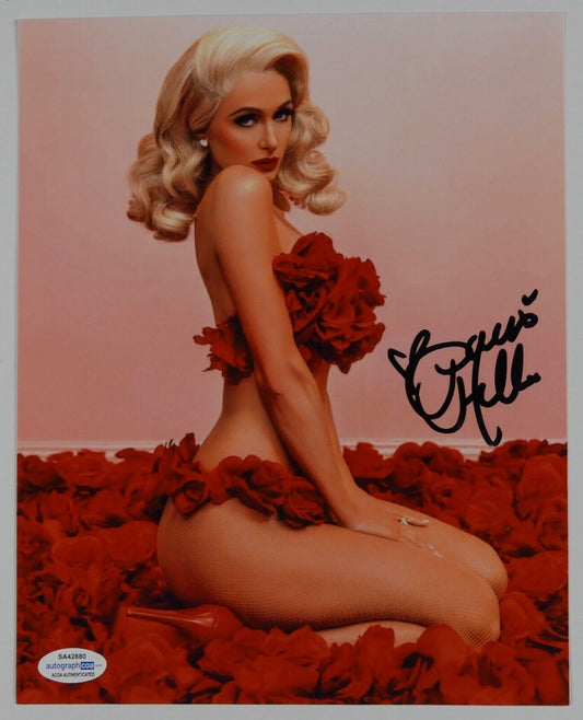 Paris Hilton Signed Autograph Photo 8 x 10 ACOA