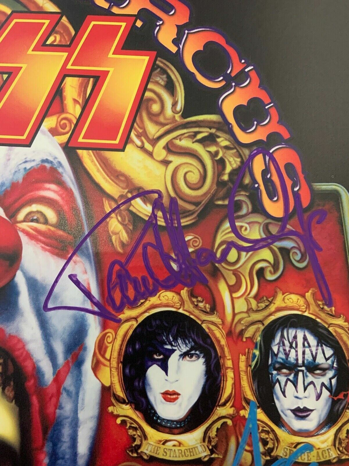 KISS Paul Stanley Ace Frehley REAL Autograph Signed Record Album Psycho Circus