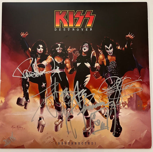 KISS JSA Fully Signed Autograph Album Destroyer Resurrected Gene Simmons Peter +