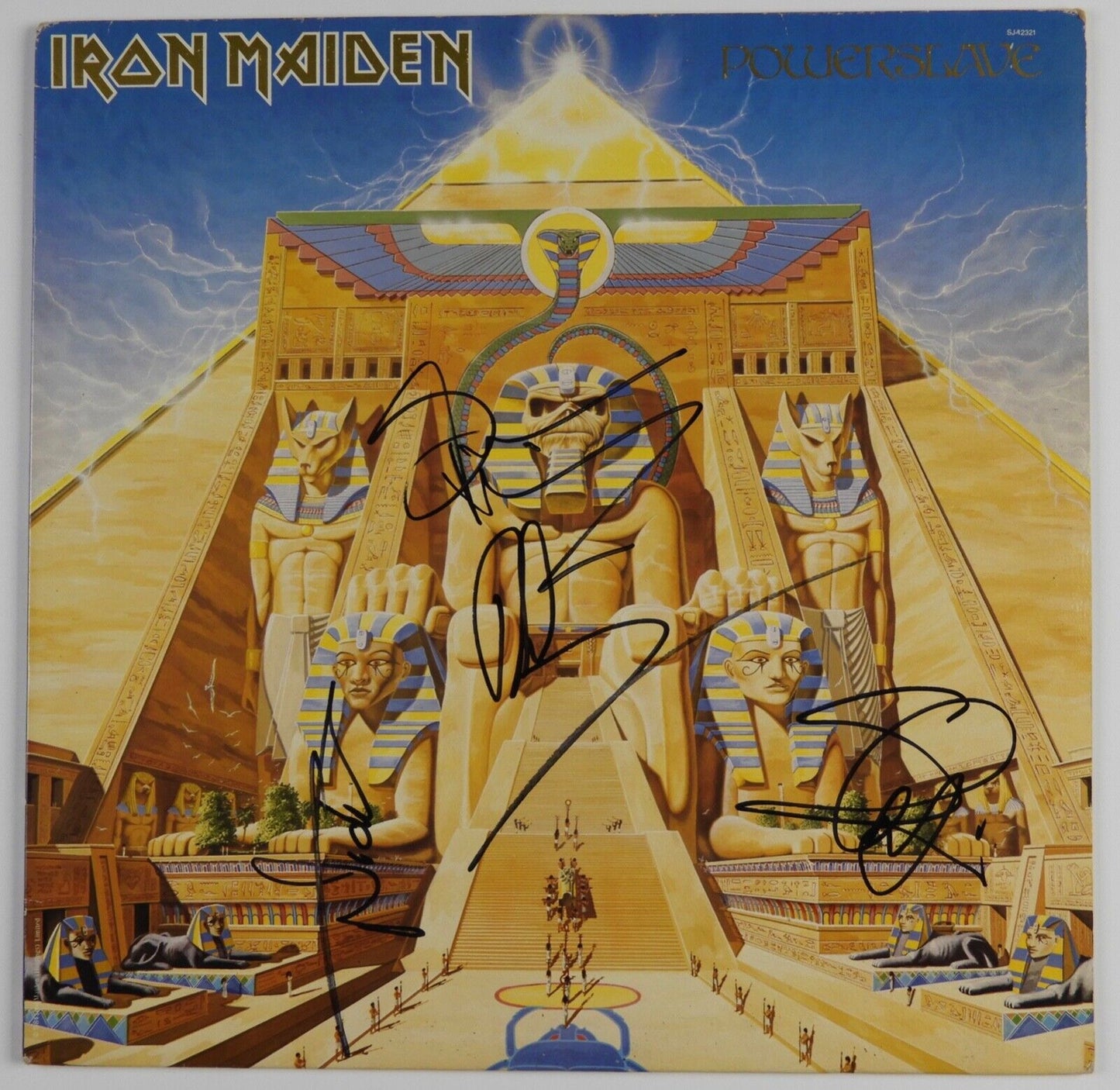 Iron Maiden JSA Signed Autograph Album Record LP Bruce Dickinson Steve Harris