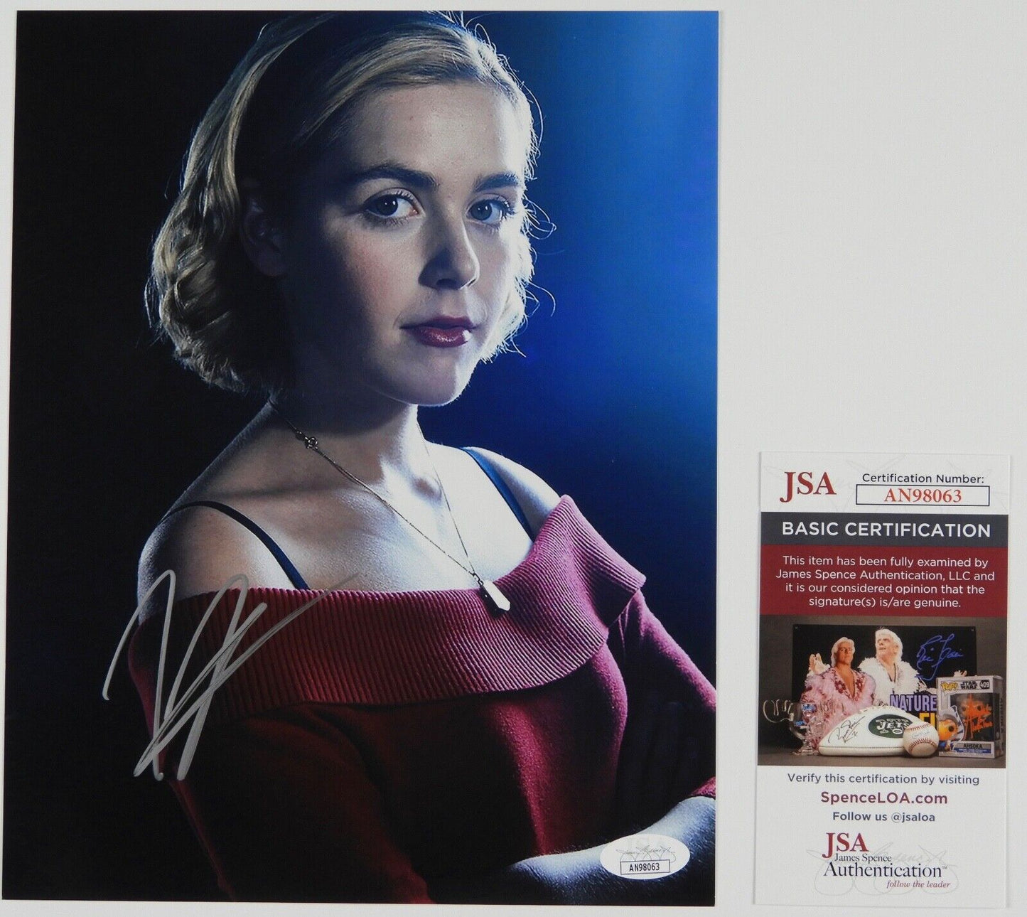 KIERNAN SHIPKA JSA Signed CHILLING ADVENTURES OF SABRINA Autograph Photo 8 x 10