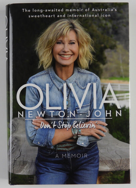 Olivia Newton-John JSA Autograph Signed Book Don't Stop Believin'